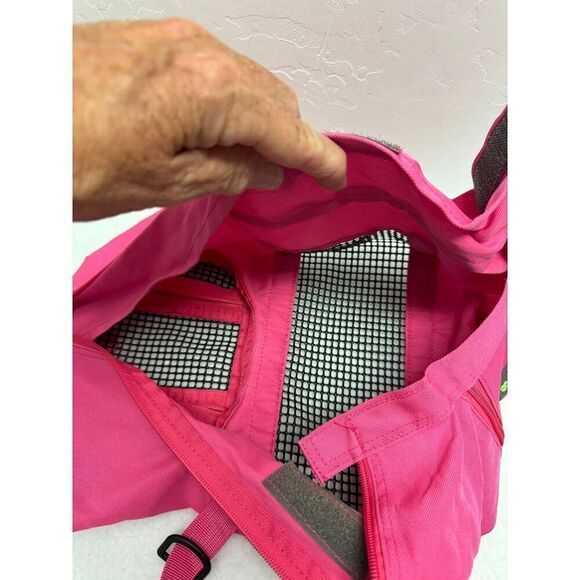 Wellver Pink Soft Sided‎ Cat Grooming Bag With Mesh Windows Zipper Closure Small - Picture 4 of 4